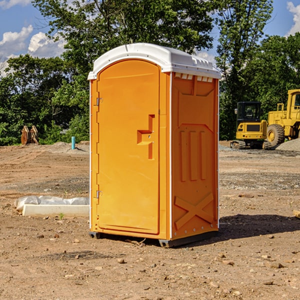 how often are the portable restrooms cleaned and serviced during a rental period in Saks Alabama